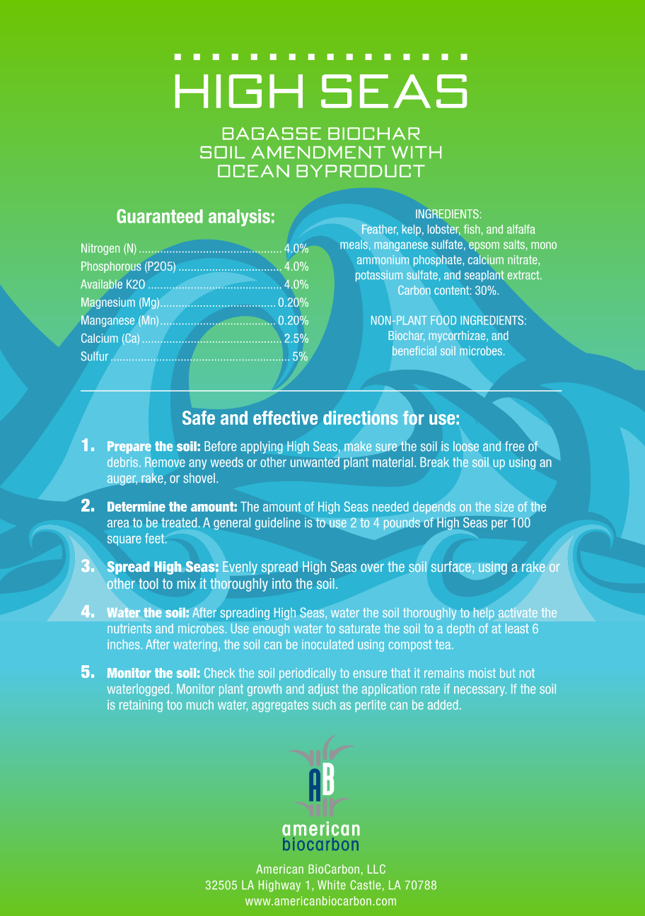 High Seas Bagasse Biochar